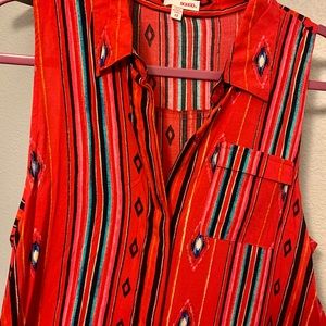 Colorful Button Down Dress